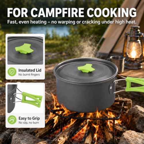 12pcs Camping Cooking Set for 1