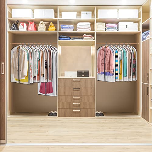 Hanging Clothes Storage with 4" Gusseted Garment Covers