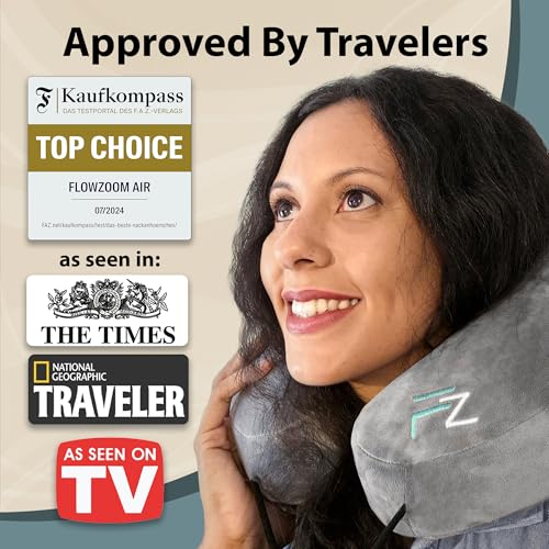 Air Inflatable Neck Pillow for Traveling on Plane