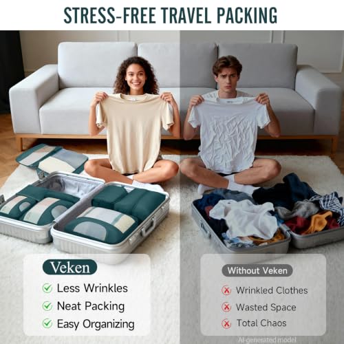10 Set Packing Cubes for Travel Essentials (10 Count)