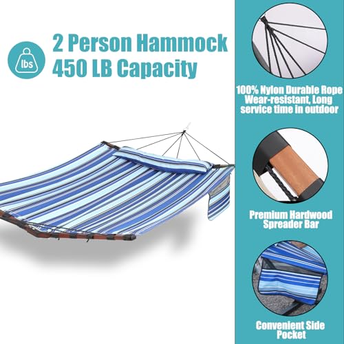 12FT 2 Person Hammock with V Shaped Spreader Bar