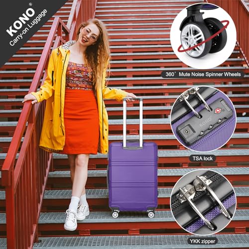 Luggage Set 4 Piece Carry On Hardside Luggage with Spinner Wheels (4 Count)