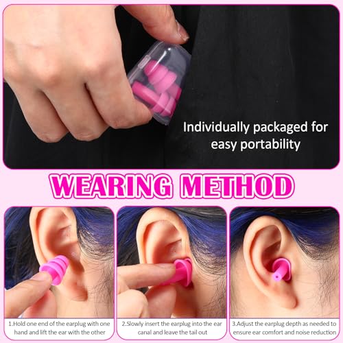 100 Pairs Silicone Ear Plugs Bulk with Case Nrr 29db (100 Count)
