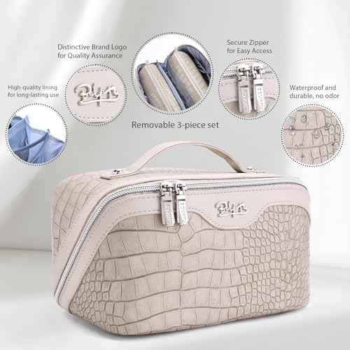 Travel Makeup Bag Cosmetic Bags for Women (3 Count)
