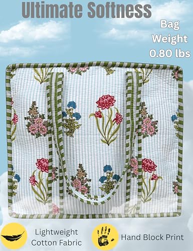 100% Cotton Quilted Tote Bag For Women