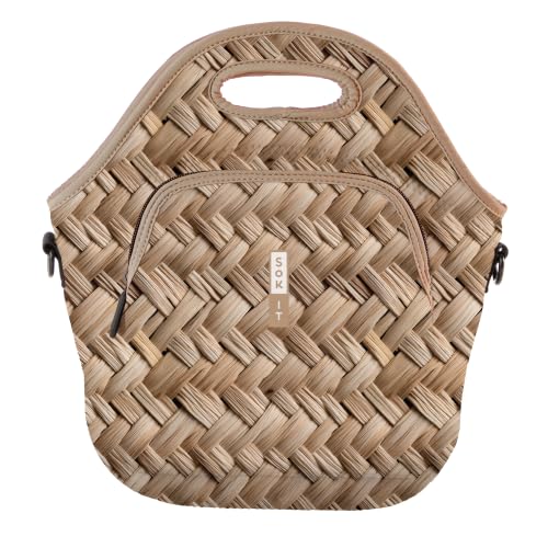 LunchTote Zippered Bag Insulated Neoprene Caddy (Summer in Saint-Tropez / X-Large 6.5 Quart Lunch Tote)