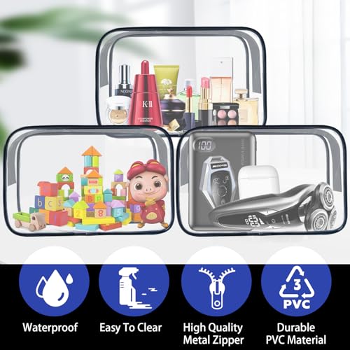 16 Pack Waterproof Cosmetic Bag TSA Approved Toiletry Bag (16 Count)