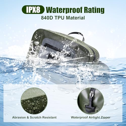 Waterproof Fishing Waist Pack & 30pcs Flies