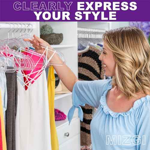 Premium Clear Invisible Acrylic Hangers (60 Count)