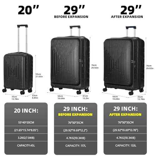 2 PCS 20 29 Luggage Sets (2 Count)