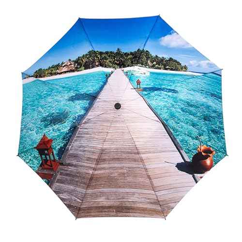 Compact Reverse Folding Umbrella Auto Windproof Travel Umbrella