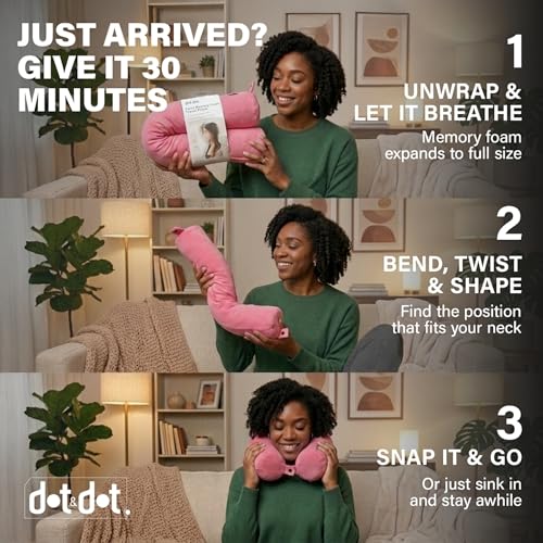 Twist Memory Foam Travel Pillow