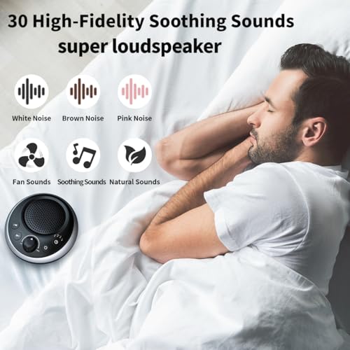 Sound Machine Loud White Noise Machine Nonstop Brown Noise Sleep Machine 30 Soothing Sounds for Baby Kids Adults Pink Noise Sounds Machine 36