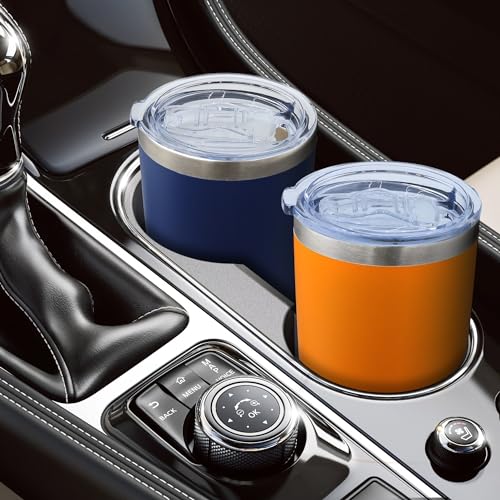 20oz Tumbler with Lid Stainless Steel Tumblers Insulated Mug Orange 6P (6 Count)