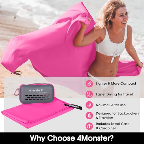 Quick Dry Travel Towel with Case & Carabiner