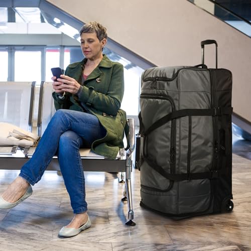 30" Large Rolling Travel Duffle Bag with Wheels and Handle