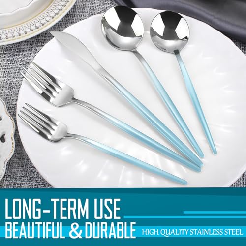 Gradient Blue Silverware Set