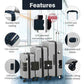 Patented Connecting Hard Shell 3 Piece Luggage Set (3 Count)