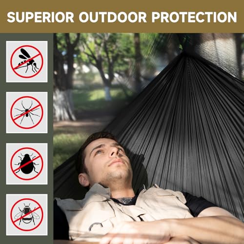 Camping Hammock with Mosquito Net and Ridge Rope