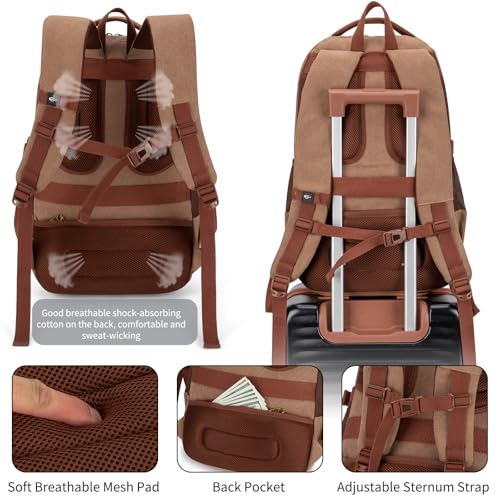 Vintage Canvas Laptop Backpack for Men and Women