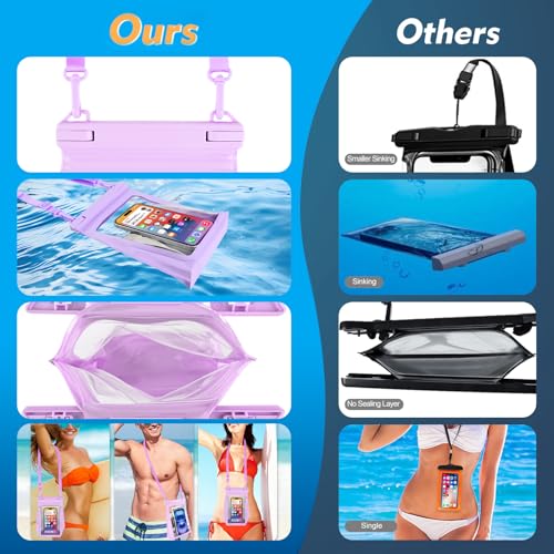 Large Floating Waterproof Phone Pouch with Sealing Strip