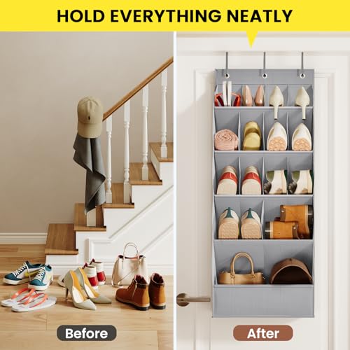 Over the Door Shoe Rack for Closet Fit 18+ Pairs