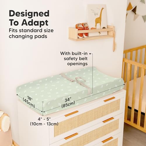2 Pack Organic Changing Pad Covers for Girl (2 Count)