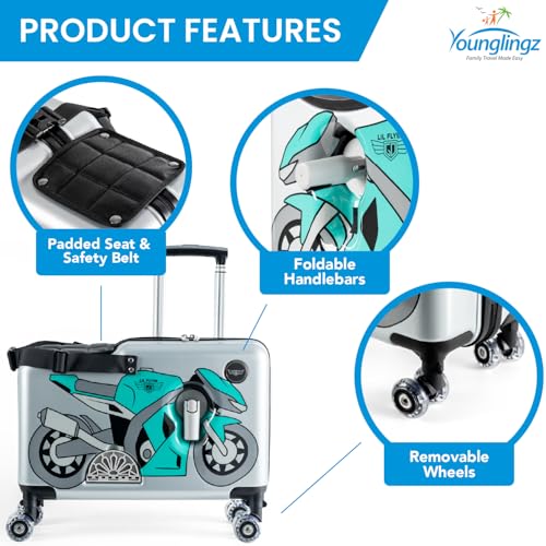 LIL FLYER GO Version 2 Ride On Suitcase for Kids