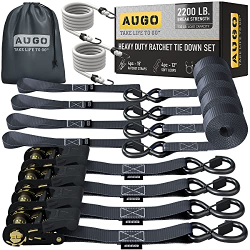 Ratchet Straps Heavy Duty 4 Pack (4 Count)