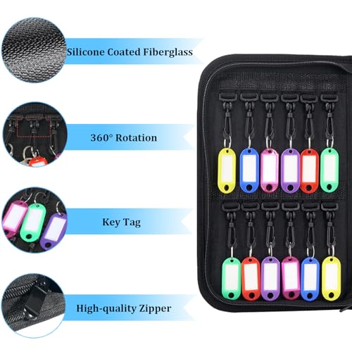 Portable Zippered Key Organizer