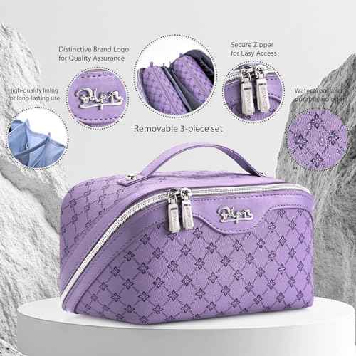 Travel Makeup Bag Cosmetic Bags for Women (3 Count)