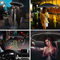 Windproof Portable Folding Inverted Umbrella with LED
