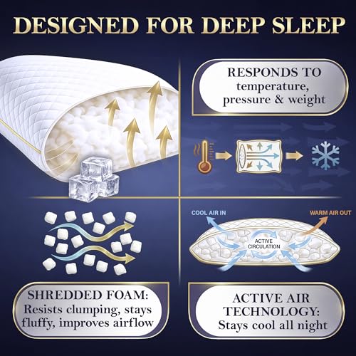 King Shredded Memory Foam Bed Pillow