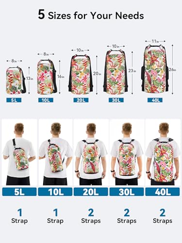 Waterproof Dry Bag Backpack with Emergency Whistle