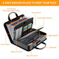 Accordion File Organizer Bag with Lock