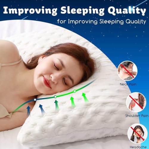 Cooling Side Sleeper Pillow for Neck and Shoulder Pain