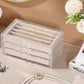 Necklace Organizer Box with Clear Lid