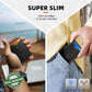 Men Slim Leather Wallet Metal Case Money Clip
