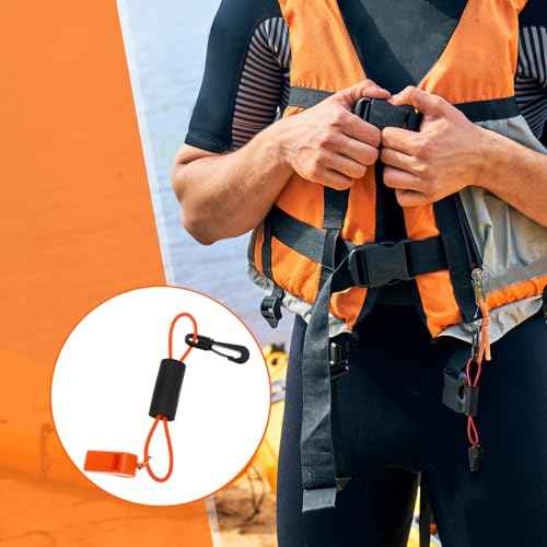 4 Pcs Marine Whistle Lanyard Float (2 Count)
