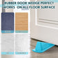 6 Pcs Heavy Duty Rubber Door Stops Wedge Stackable (6 Count)