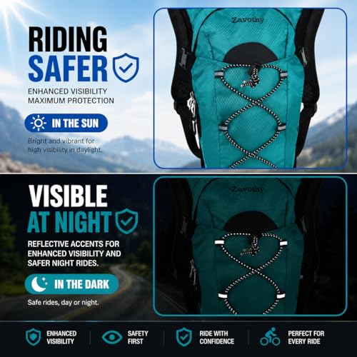 Lightweight Hydration Backpack with 2L Water Bladder Water Backpack Hydration Pack for Cycling Running Biking Hiking Backpack Green
