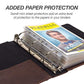 Vintage Faux Leather Mini 3 Ring Binder 2 Inch Round Ring