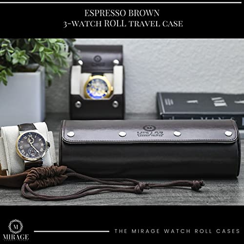 Watch Travel Case for Men Watch Roll for Travel Organizer and Display Watch Case (44 Count)