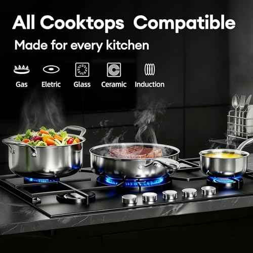 Hybrid Stainless Steel Cookware Set (8 Count)