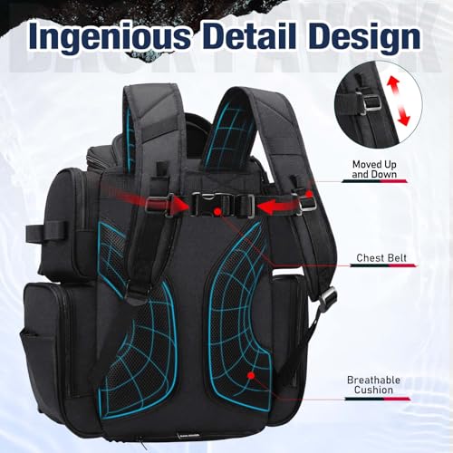 Fishing Backpack with 2 Rod Holders