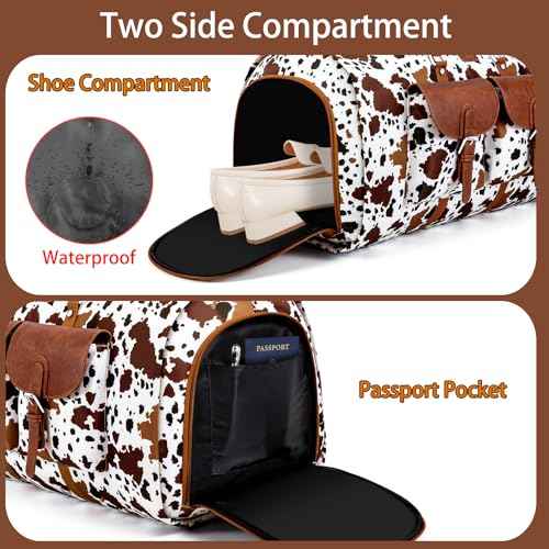 Garment Bag for Travel Convertible Carry on Travel Duffel Bag for Men Women