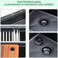 Kitchen Sink 33 x 22 Drop in Kitchen Sink Gunmetal Black 16 Gauge Stainless Steel Kitchen Sinks Single Bowl Workstation Sink with Cutting Board