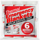 Emergency Blankets for Survival Gear and Equipment x6 (6 Count)