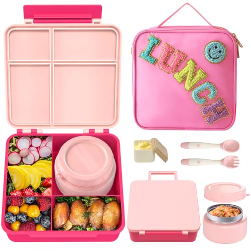 Lunch Box Kids with Thermo Insulated Lunch Bag for School (8 Count)