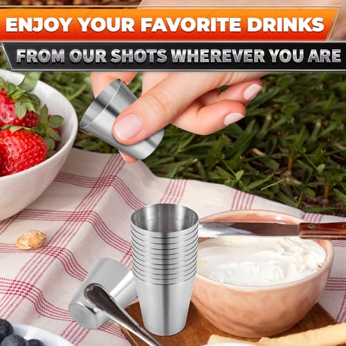 15 Pcs Stainless Steel Shot Glasses (15 Count)